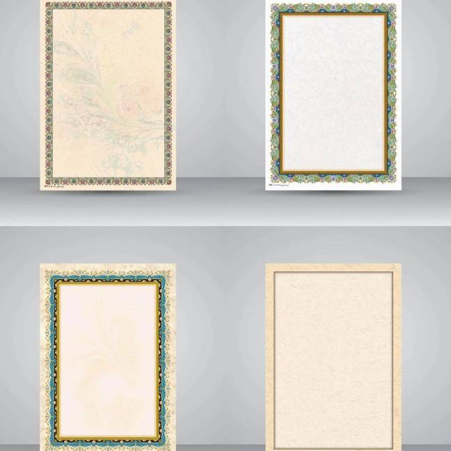 تصویر محصول کاغذ ابروباد چاپی دور تذهیب (A4)50برگ تنوع طرح
